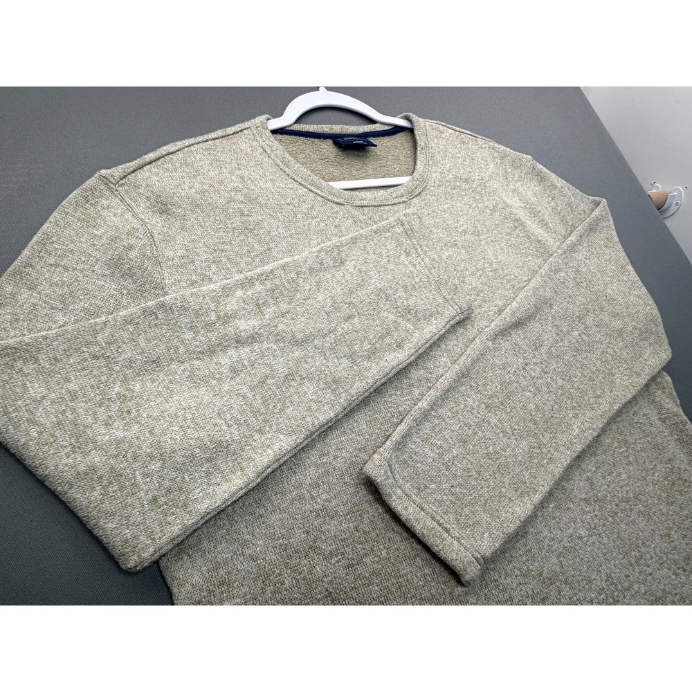 Crown & Ivy Sweater Fleece Pullover Oatmeal Beige Heather Crewneck | Mens Medium